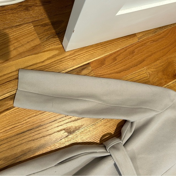 Chic Light Gray Belted Coat - Picture 7 of 10